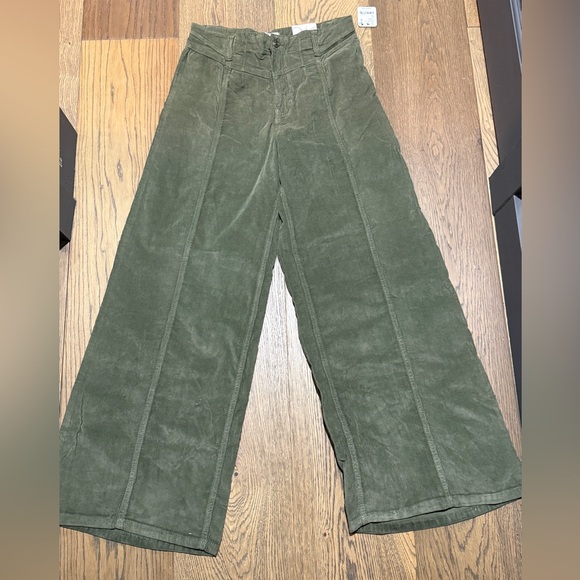 We the Free Olive Green High-Waisted Wide-Leg Pants - Picture 4 of 7